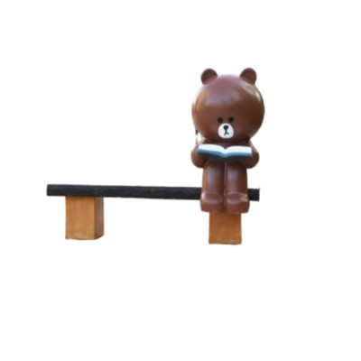 Mô hình gấu nâu ngồi ghế [gấu cao 1300mm]
