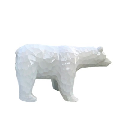 Mô hình gấu bắc cực bằng nhựa composite trang trí ngoài trời  2500x1300x1000mm