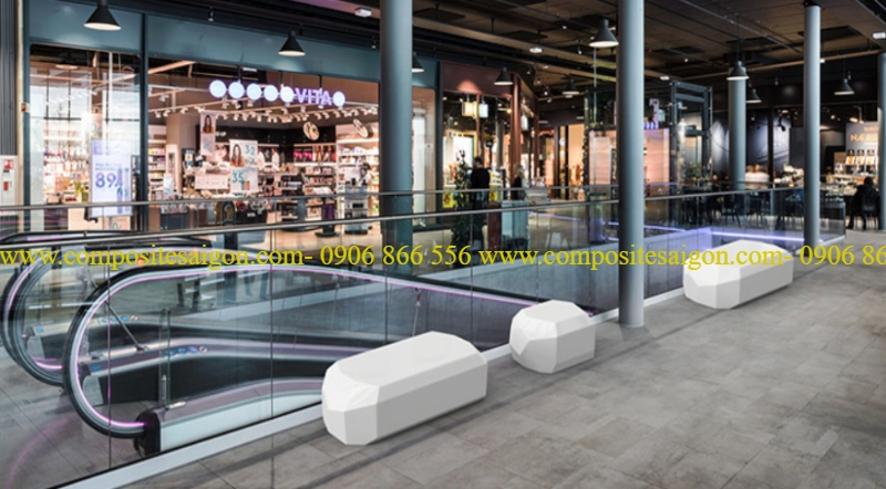 ghế nhựa composite trung tâm thương mại