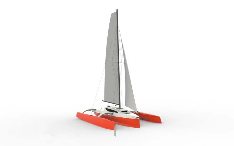 dong moi thuyen buom 3 than trimaran