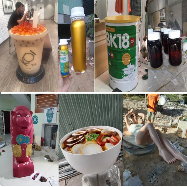 Mô hình quảng cáo bằng composite nha lam mo hinh trang tri bang composite 48590
