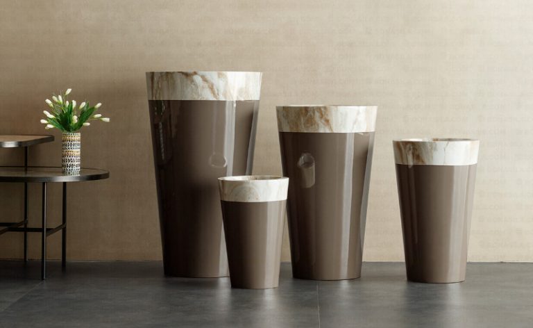 Trang chủ Chậu Composite Giả Đá Cẩm Thạch Molli FRP Bền Đẹp Nhẹ