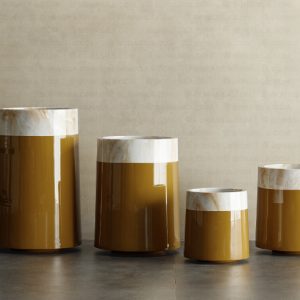 Chậu Composite Hình Trụ Vân Đá Cẩm Thạch - Composite Sài Gòn