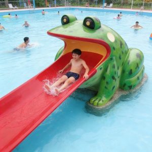Phao trượt nước hình ếch cho trẻ em bằng sợi thủy tinh FRP