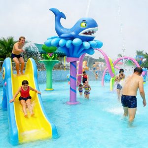 Thiết bị phun nước hình cá voi bể bơi Sợi thủy tinh (FRP) - hình 1