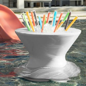 Bàn Đứng Cao Tích Hợp Thùng Đá + Giá Cắm Dù Hồ Bơi – Tiện Ích Tối Đa Cạnh Bể Bơi – Hình ảnh chi tiết 2