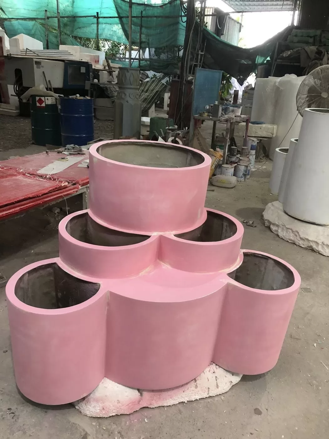 Chậu Cây Dạng Xoắn Composite C017 – Chậu Cây Đẹp Siêu Bền Composite Sài Gòn